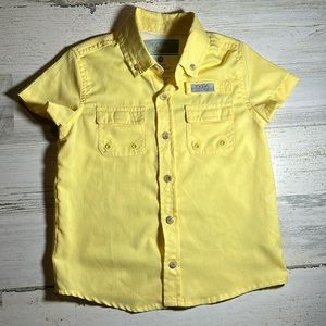 Ocean Coast 2T Yellow Shirt With Back Fish Details In Blue/White